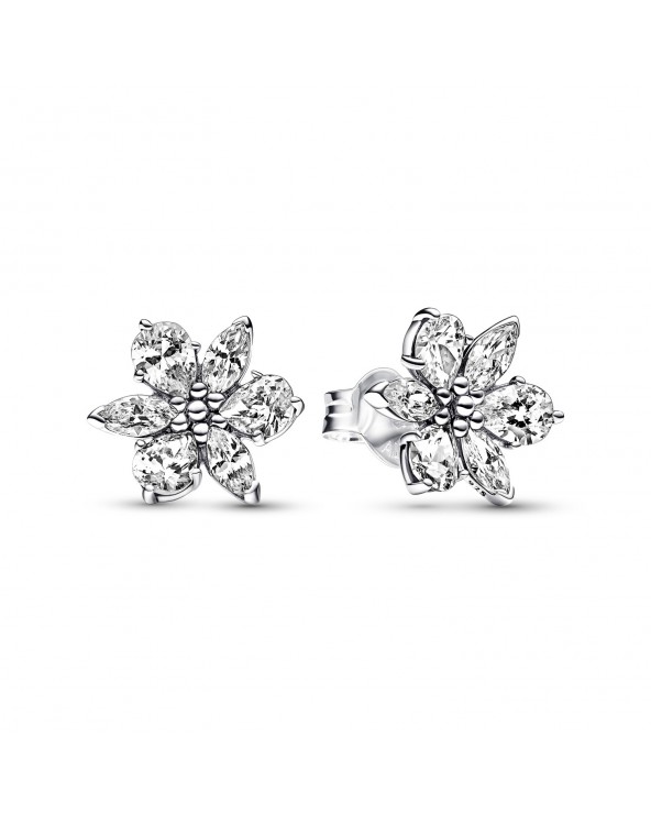Pandora Herbarium cluster sterling silver stud earrings