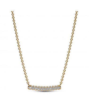 Pandora 14k Gold-plated necklace with clear cubic zirconia