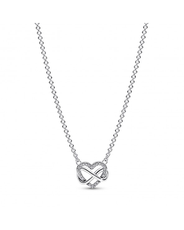 Pandora Infinity heart sterling silver necklace