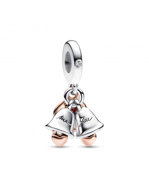 Pandora Wedding bells sterling silver and 14k rose gold-plated
