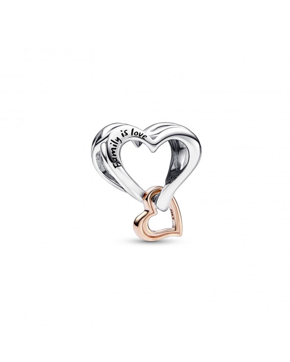 Pandora Openwork heart sterling silver and 14k gold-plated charm