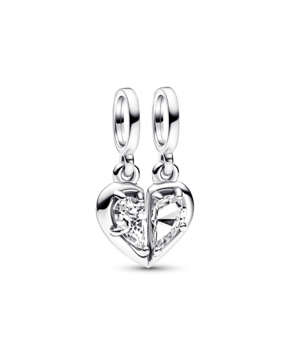 Pandora Heart sterling silver splitable dangle Mom and Daughter