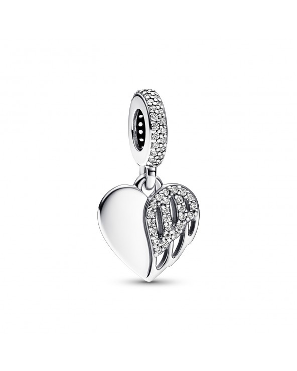 Pandora Heart angel wing sterling silver dangle