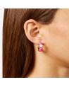 Chiara Ferragni Hoop Earrings Cuoricino Neon with Fuchsia Heart