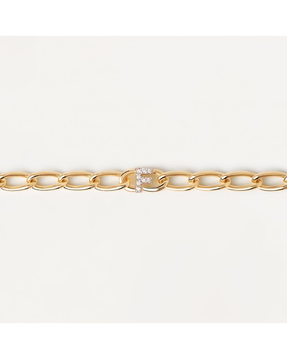 PDPaola Chain bracelet Letter F