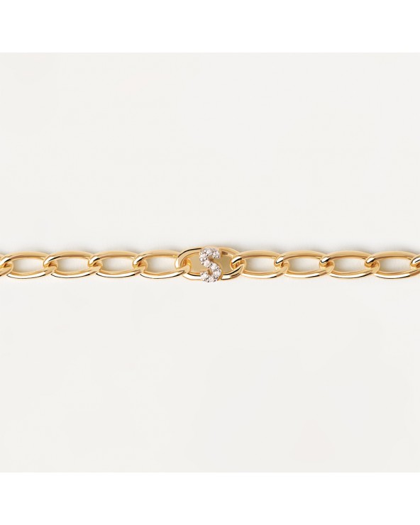 PDPaola Chain bracelet Letter S