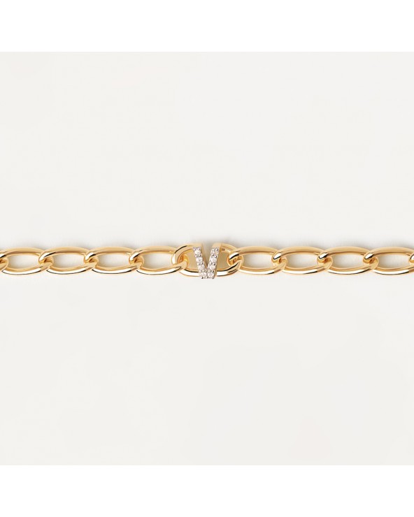 PDPaola Chain bracelet Letter V