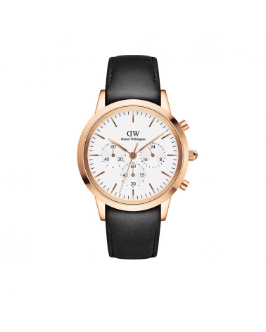 Daniel Wellington Chronograph Link Rose gold and White 1.73"-