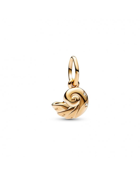 Pandora Disney The Little Mermaid shell 14k gold-plated dangle