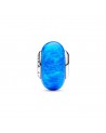 Pandora Sterling silver charm with deep blue lab-created opal