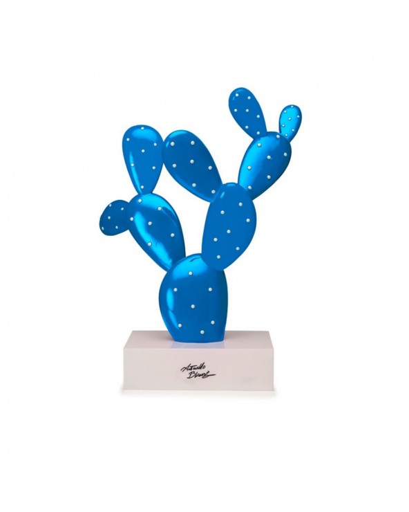 Palais Royal Light blue cactus sculpture h. 17.7"