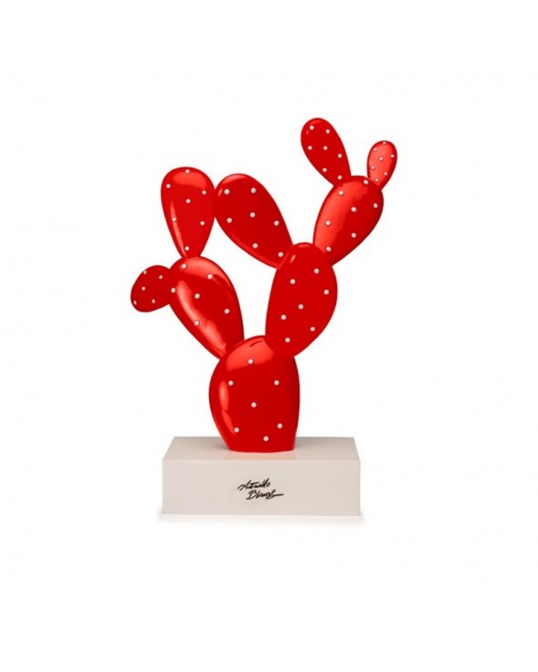 Palais Royal Red cactus sculpture h. 11.8"