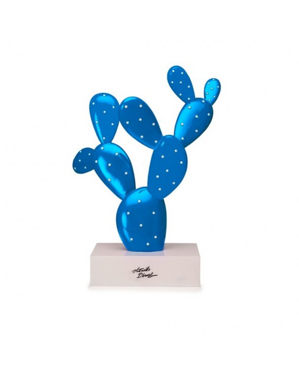 Palais Royal Light blue cactus sculpture h. 11.8"