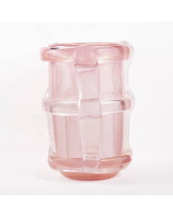 Murano Glass Vase in Original Murano Glass - pink 1950s style