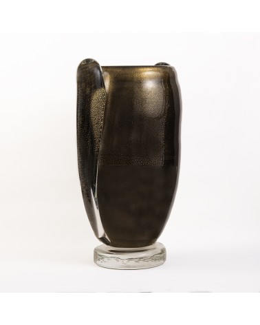 Murano Glass Vase in Original Murano Glass - gold cup-shaped