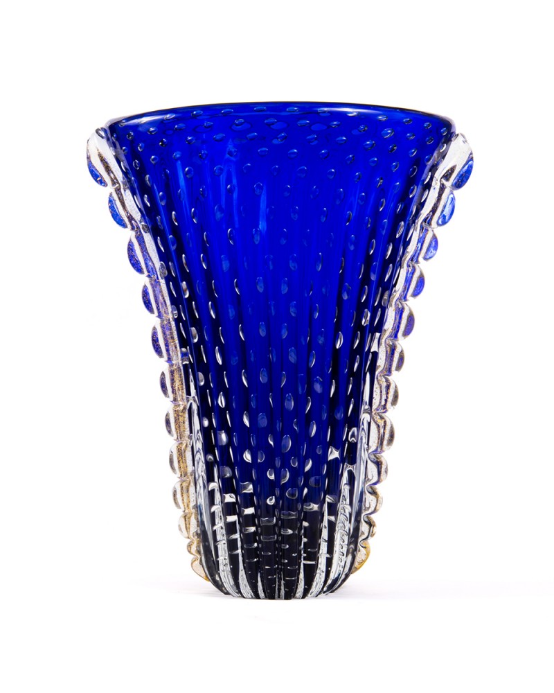 Armando Poggi - Murano Glass Vaso a Tulipano in vetro di Murano Blu