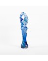 Murano Glass Sculpture of Lovers in Murano Glass, Blue and