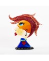 Murano Glass Woman Head Sculpture in Murano Glass - Rockstar