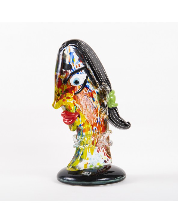 Murano Glass Sculpture of a Native American Woman in Murano