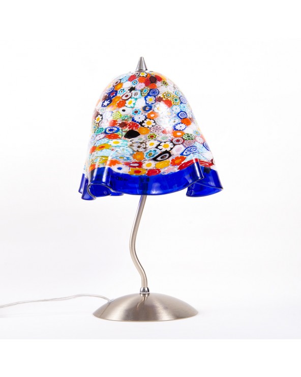 Murano Glass Millefiori Table Lamp in Murano Glass - Blue line