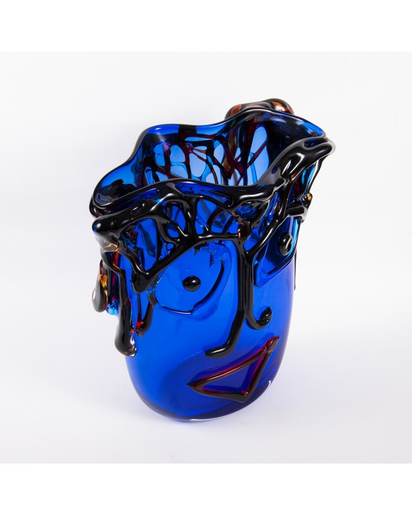 Murano Glass Face Vase in Murano Glass Tribute to Picasso -