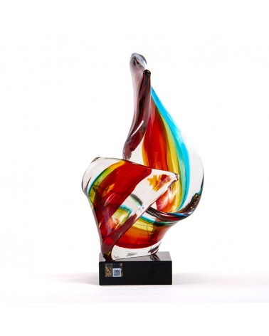 Murano Glass Sculpture in Murano Glass - 3 colors Ribbon