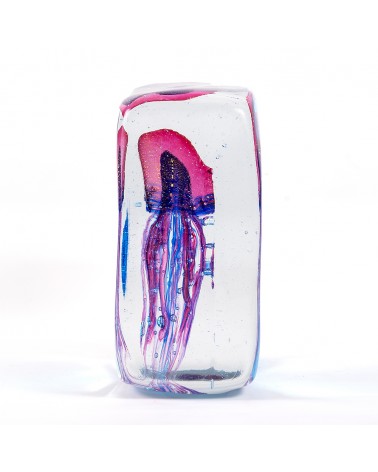 Murano Glass Acquario Quadrato Medusa - Scultura in vetro di