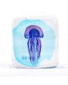 Murano Glass Jellyfish Square Aquarium - Murano Glass Sculpture