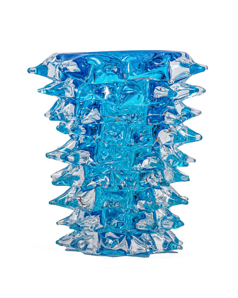 Spike Vase in Light Blue Murano Glass h.11.41"