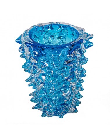 Murano Glass Vaso Rostrato in vetro di Murano Azzurro h.33 cm