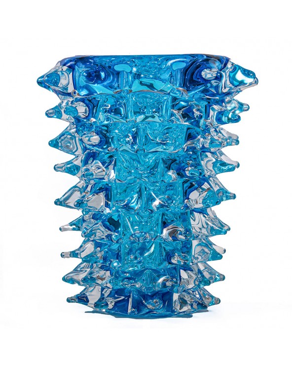 Murano Glass Vaso Rostrato in vetro di Murano Azzurro h.33 cm