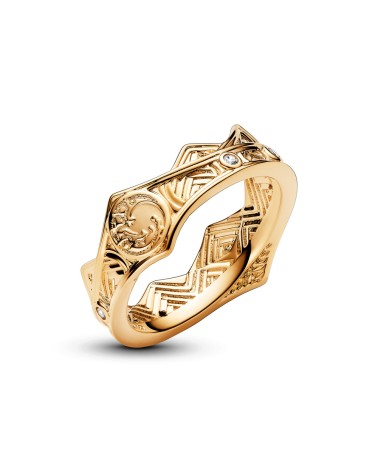 Pandora Project House Targaryen Crown 14k gold-plated ring-