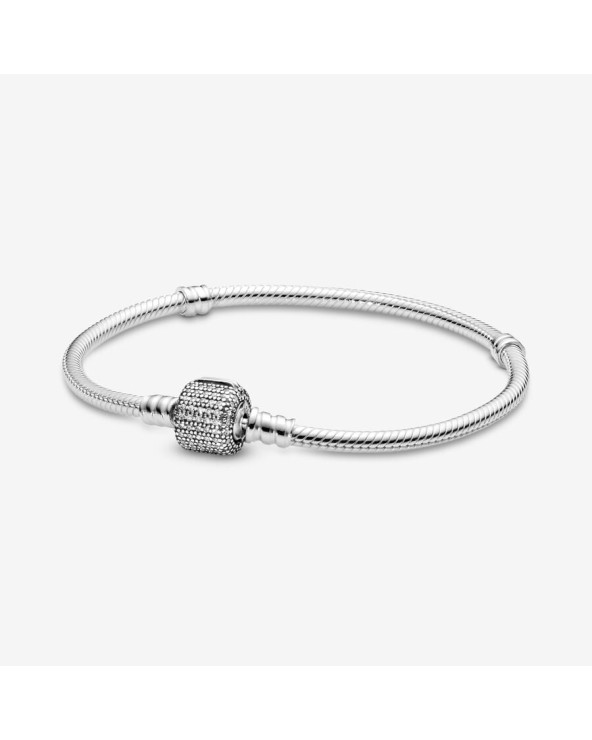 Pandora Silver bracelet with cubic zirconia clasp- 590723CZ