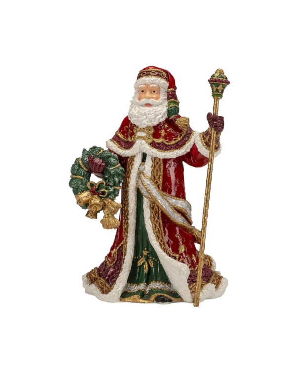 Carillon Babbo Natale con ghirlanda
