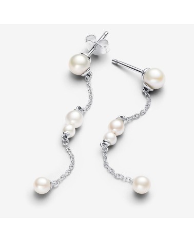 Pandora Treated Freshwater Cultured Pearl Drop Earrings-