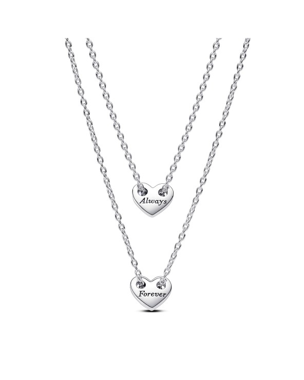 Pandora Hearts Sterling Silver Splittable Collier Necklaces-