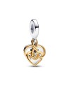 Pandora Heart Sterling Silver And 14K Gold-Plated Double