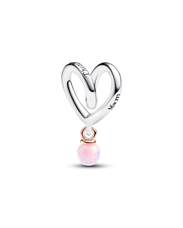 Pandora Wrapped Heart Sterling Silver And 14K Rose-Gold Plated
