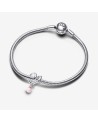 Pandora Wrapped Heart Sterling Silver And 14K Rose-Gold Plated