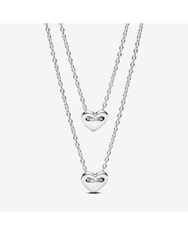 Pandora Hearts Sterling Silver Splittable Collier Necklaces-