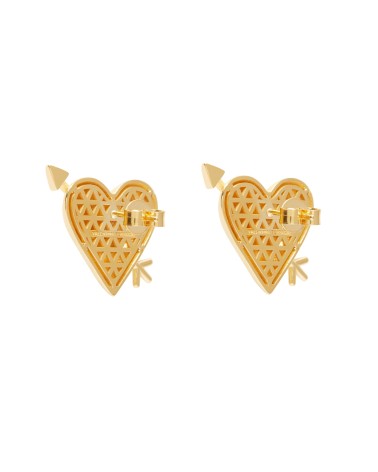 Valentina Ferragni Earrings Candy Couple of Hearts Button-