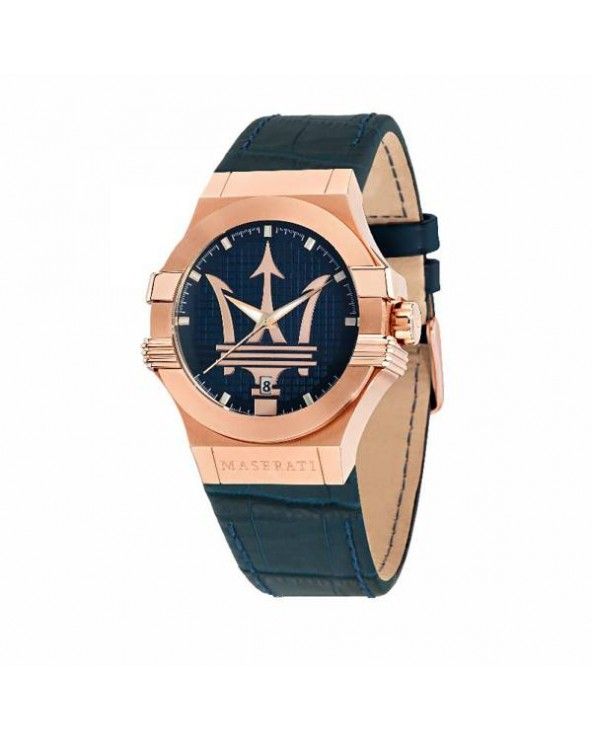 Potenza watch 42 mm gold and blue