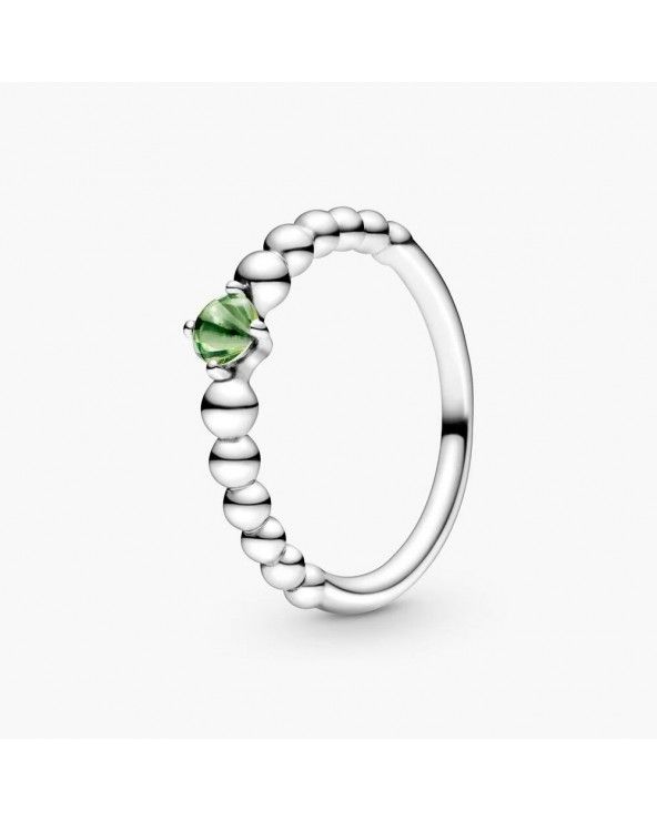 Spring Green Beaded Ring