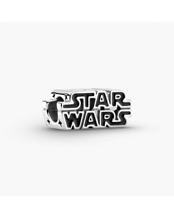 Pandora Star wars, charm in argento con logo in 3d