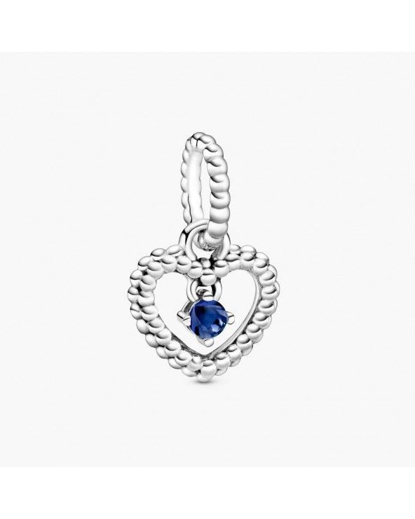 Pandora Charm pendente a cuore blu mare decorato con sfere