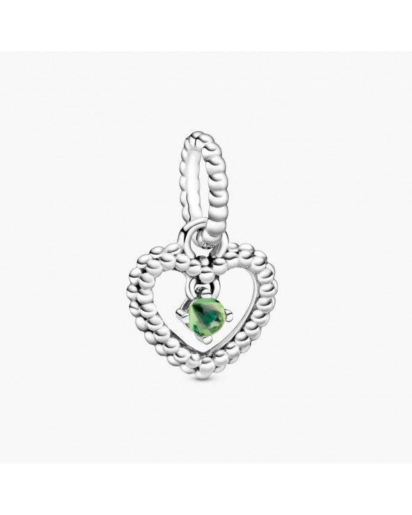 Pandora Charm pendente a cuore verde primavera decorato con