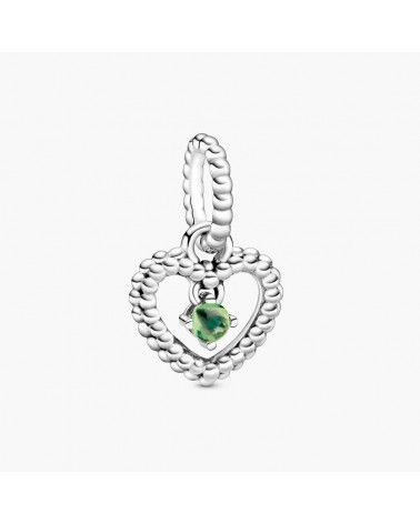 Pandora Charm pendente a cuore verde primavera decorato con