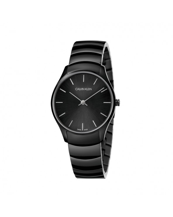Unisex classic watch black stainless steel