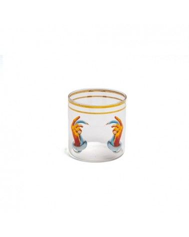 Seletti Bicchiere acqua toiletpaper hands with snakes