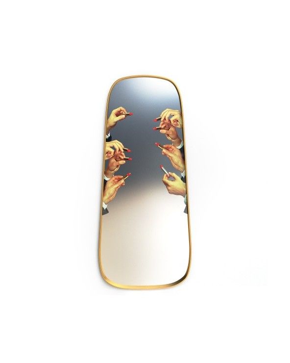Mirror gold frame Toiletpaper lipsticks